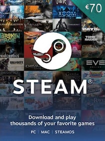 

Steam Gift Card 70 EUR - Steam Key - For EUR Currency Only