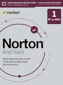 

Norton AntiTrack (PC, Mac) (1 Device, 1 Year) - NortonLifeLock Key - GLOBAL