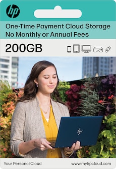 myHPcloud Cloud Storage Platform One-Time Payment Gift Card 200 GB - myHPcloud Key - APAC