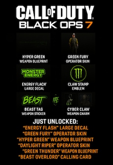 Call of Duty: Black Ops 7 Exclusive Monster Energy Full Set Pack (PC, PS5, PS4, Xbox Series X/S, Xbox One) - Call of Duty Official Key - GLOBAL