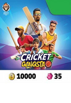 Cricket Gangsta Coin Pack 10,000 + Gem Pack 35 IND (Android, iOS) - Meplay Key - INDIA