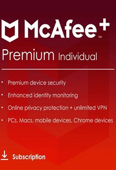 McAfee+ | Premium (PC, Android, IOS) (Individual, 1 Year) - McAfee Key - GLOBAL
