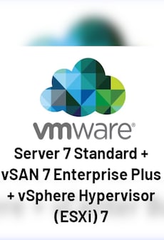 VMware vCenter Server 7 Standard + vSAN 7 Enterprise Plus + vSphere Hypervisor (ESXi) 7 (PC) (Unlimited Devices, Lifetime)  - Broadcom Key - GLOBAL
