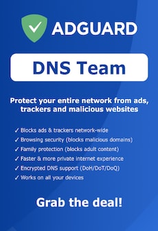 AdGuard DNS Team (PC, Android, Mac, iOS) (200 Devices, 1 Year)  - AdGuard Key - GLOBAL