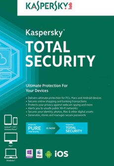Kaspersky Total Security 2021 (PC, Android, Mac, iOS) (5 Devices, 1 Year)  - Kaspersky Key - GLOBAL