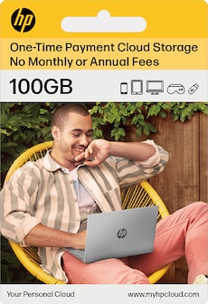 myHPcloud Cloud Storage Platform One-Time Payment Gift Card 100 GB - myHPcloud Key - APAC