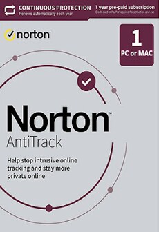 Norton AntiTrack (PC, Mac) (1 Device, 1 Year) - NortonLifeLock Key - EUROPE