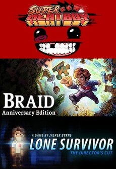 Super Meat Boy + Lone Survivor + Braid Steam Key GLOBAL