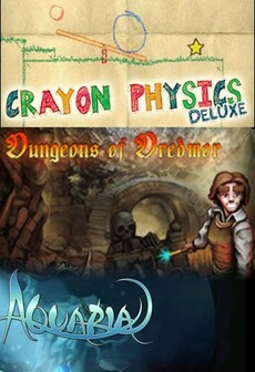 Crayon Physics Deluxe + Aquaria + Dungeons of Dredmor Steam Key GLOBAL