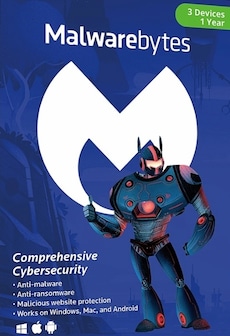 

Malwarebytes Anti-Malware Premium (3 Devices, 1 Year) - PC, Android, Mac - Key (GLOBAL)