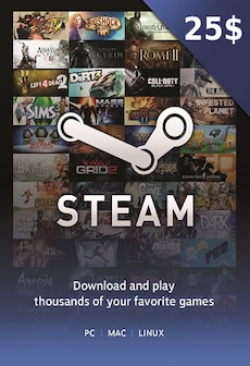 

Steam Gift Card 25 USD - Steam Key - For USD Currency Only