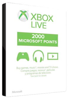 

Xbox Live Microsoft Points Card XBOX LIVE EUROPE 2 000 Points