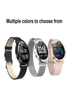 IP67 Waterproof Smart Watch Fitness Tracker Heart Rate Blood Pressure Monitor Tempered Mirror Sliver Silver