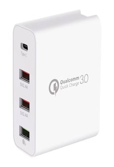 Travel Charger Quick Charge 3.0 Tech Four Charging Port Foldable Plug Applicable