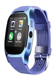 Image of T8 Bluetooth Smart Watch Phone Mate SIM FM Pedometer for Android IOS iPhone Samsung Blue,Black. Blue