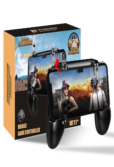 Image of W11 PUBG Mobile Gamepad Shooter Controller - Trigger Game Joystick Metal L1 R1 for iPhone Android