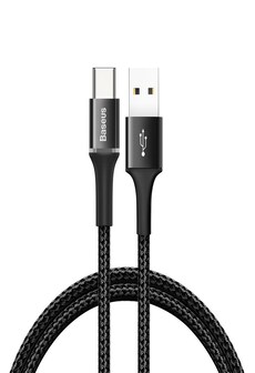 Image of Baseus Type-C Halo data Cable 2A 2m Black (CATGH-C01 Black