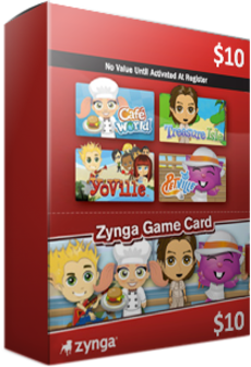 

Zynga Game Card Zynga GLOBAL 10 USD