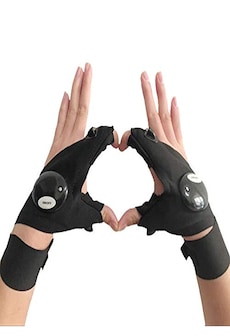 Fingerless LED Flashlight Gloves for Repairing