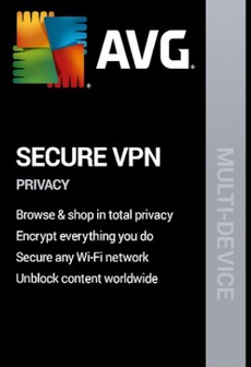 

AVG Secure VPN (5 Devices, 1 Year) - PC, Android, Mac, iOS - GLOBAL