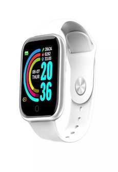 Waterproof Smart Watch New Generation with Blood Pressure Measurement and Heart Rate Monitor White