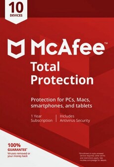 

McAfee Total Protection Multidevice 10 Devices 1 Year Key GLOBAL