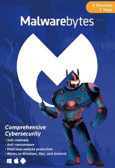 

Malwarebytes Anti-Malware Premium ( 5 Devices , 1 Year ) - PC , Android , Mac - Key ( GLOBAL )