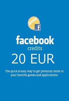 

Facebook Gift Card 20 EUR Facebook EUROPE