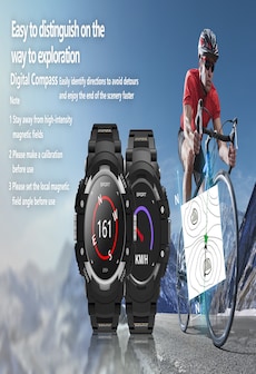 No.1 F7 Smartwatch - GPS, Bluetooth 4.2, Heart Rate, Pedometer, Sleep Monitor, Call Alert, IP67 Waterproof Black
