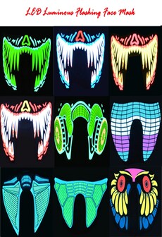 LED Music Mask Sound Active Mask Light Up Mask for Party Dancing,Riding,Skating,Festival
