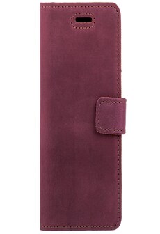 Lenovo / Motorola Moto G4 Play- Surazo® Phone Case Genuine Leather- Nubuck Burgundy
