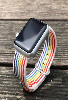 Rainbow Watchband Nylon Strap for Apple Watch iWatch 5/4/3/2/1 42mm 44mm