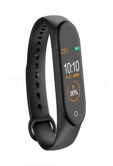 Image of M4 Smart Bracelet with Fitness Tracker Color Touch Screen Color Heart Rate Monitor - Black
