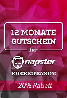 

Napster 12 month music streaming VOUCHER GERMANY