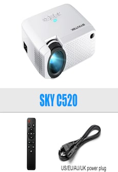 Image of BYINTEK Mini Projector C520 T6 with Portable LED Proyector for Cell Phone / 1080P / 3D / 4K
