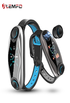 LEMFO LT04 Fitness Bracelet Wireless Bluetooth Earphone 2 In 1 Bluetooth 5.0 Chip IP67 Waterproof Sport Silver CHINA