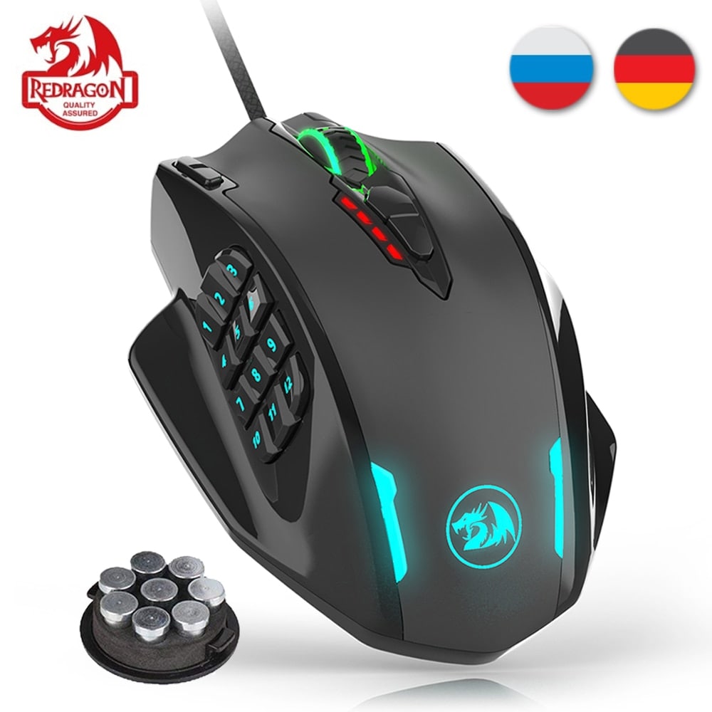 Redragon M908 Impact Mmo Gaming Mouse Up To 12400 Dpi High Precision Laser Mouse For Pc G2a Com - roblox developer hub mouse