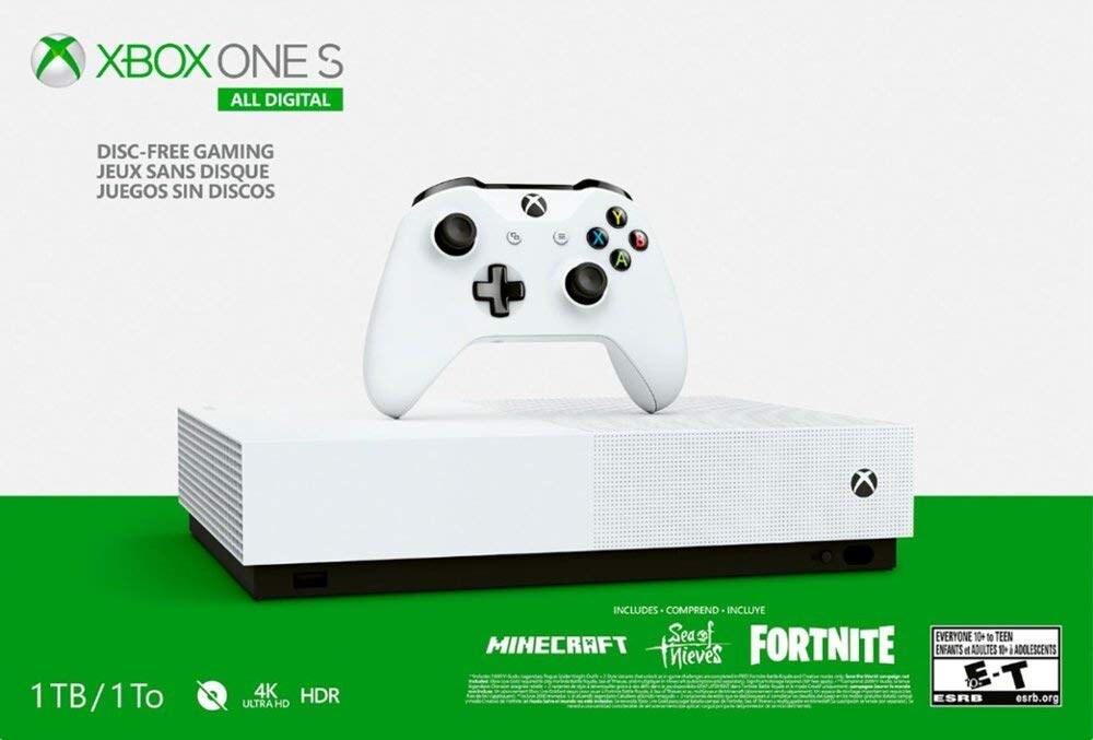 xbox one s minecraft sea of thieves and fortnite