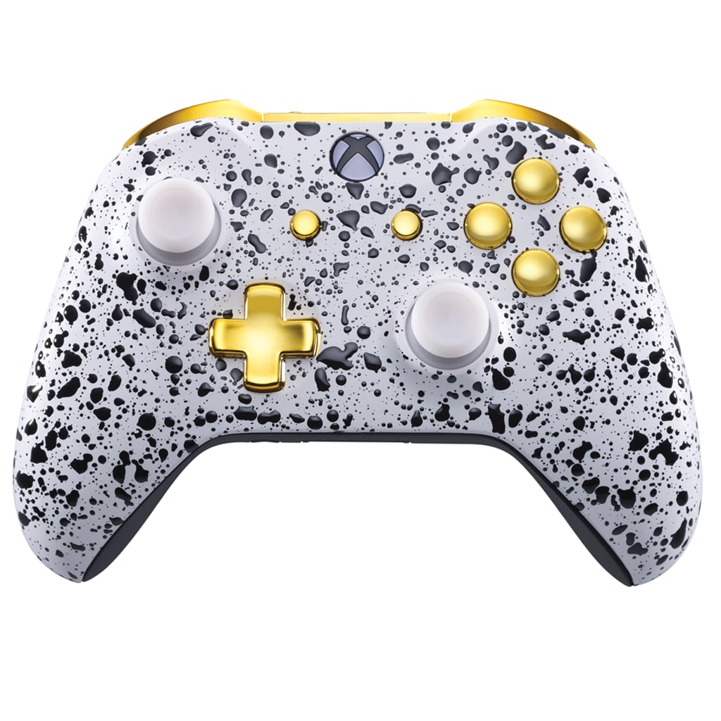 white and gold xbox controller