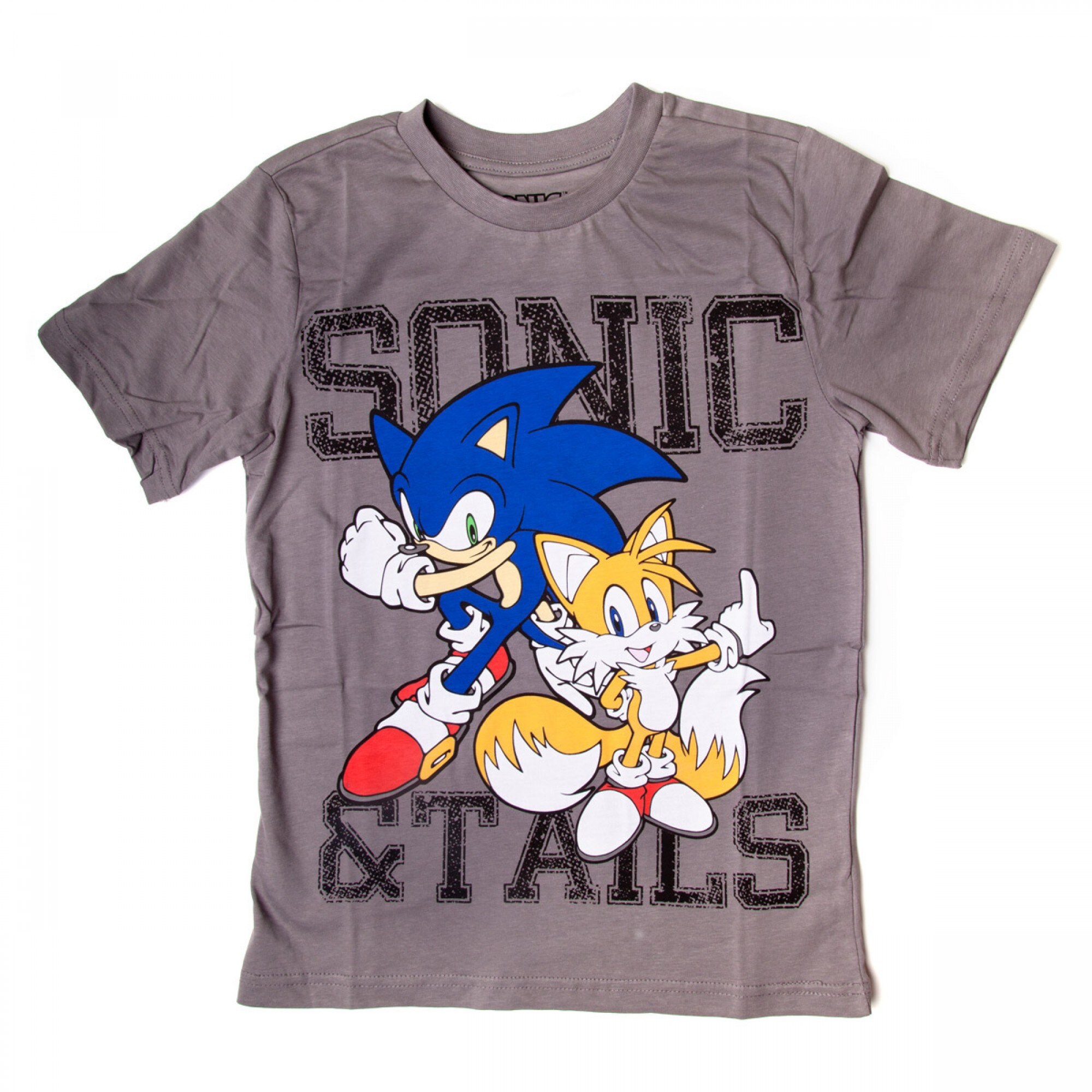 Tails kid. Серый Соник. Sonic and Tails футболка. Sonic the Hedgehog White t Shirts. Сега серая.