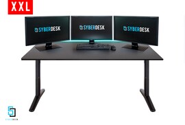 SyberDesk ULTRA XXL LED USB Black Gaming