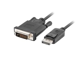 Kabel Adapter Lanberg Displayport V1.2 - Dvi-D (24+1) M/M 1,8M Czarny Dual Link