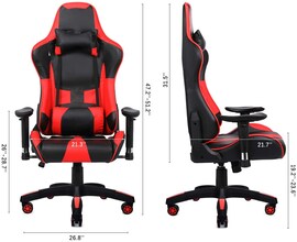 Game Chairs Adjustable Office Chair Ergonomic Computer Black & red