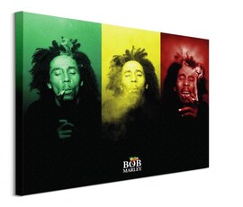 Bob Marley Tricolour Smoke - obraz na płótnie
