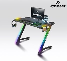 ULTRADESK SPACE V2 - gaming desk 113 x 64 cm LED Gaming