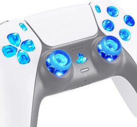 Multi-Colors luminated D-pad Thumbstick Share Option Home Face Buttons for PS5 Controller BDM-010 7 Colors DTF LED Kit Gaming