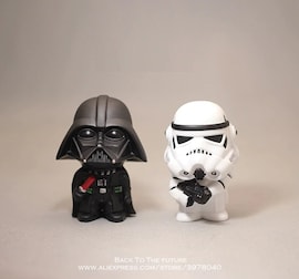 Disney Star Wars 10cm Anime Figure doll Action Force Awakens Black Series Darth Vader toys model For children gift Black