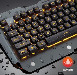2021x Mechanical Keyboard RGB LED Backlight Plug And Play White/Black Keyboard Ergonomic Design Waterproof Gaming Keyboa Black
