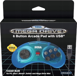 SEGA Mega Drive Mini Official Wired Gamepad Blue USB