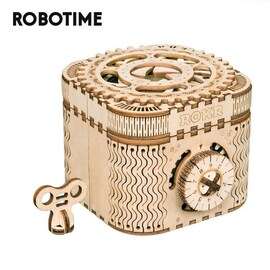 123Pcs Puzzle DIY 3D Wooden Treasure Box Robotime
